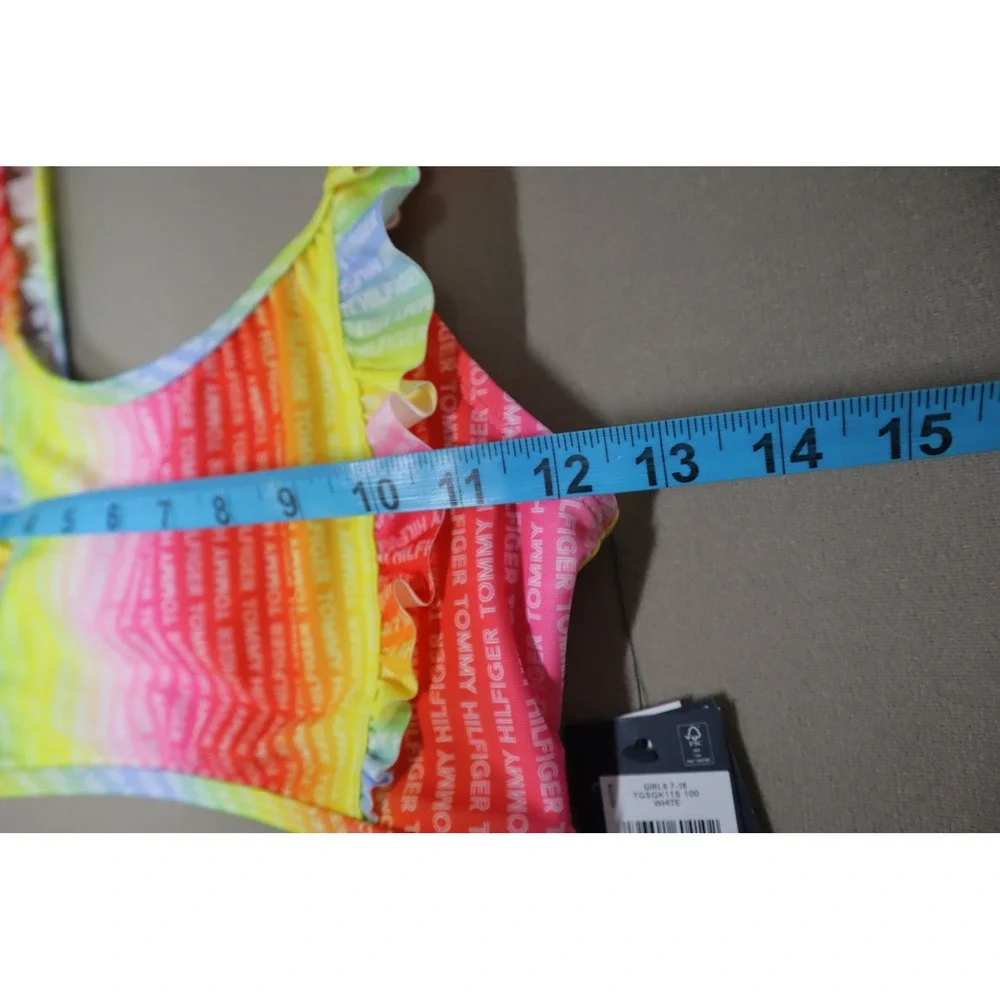 Tommy Hilfiger Big Girls Logo Print Ombre‎ Bikini 2 Piece Set - Size L (12-14)